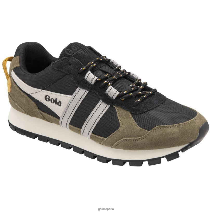 calzado V4PZL142 hombres Gola zapatillas clásicas de altitud negro/caqui/blanco roto
