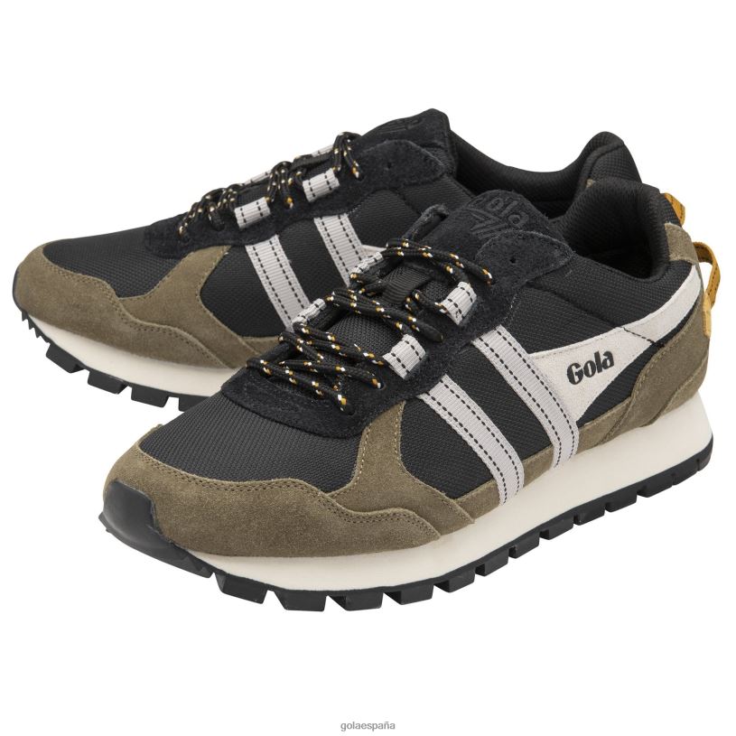 calzado V4PZL142 hombres Gola zapatillas clásicas de altitud negro/caqui/blanco roto