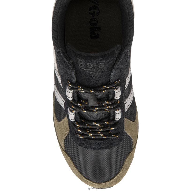 calzado V4PZL142 hombres Gola zapatillas clásicas de altitud negro/caqui/blanco roto