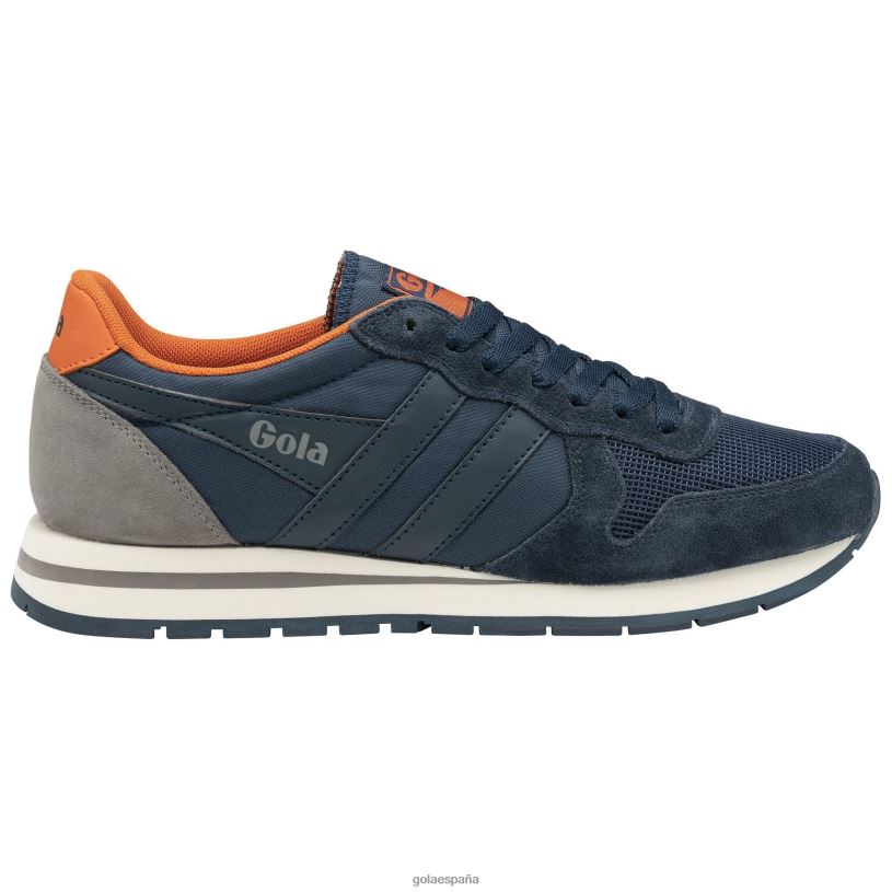 calzado V4PZL21 hombres Gola zapatillas clásicas daytona 1 azul marino/ceniza/naranja malhumorado
