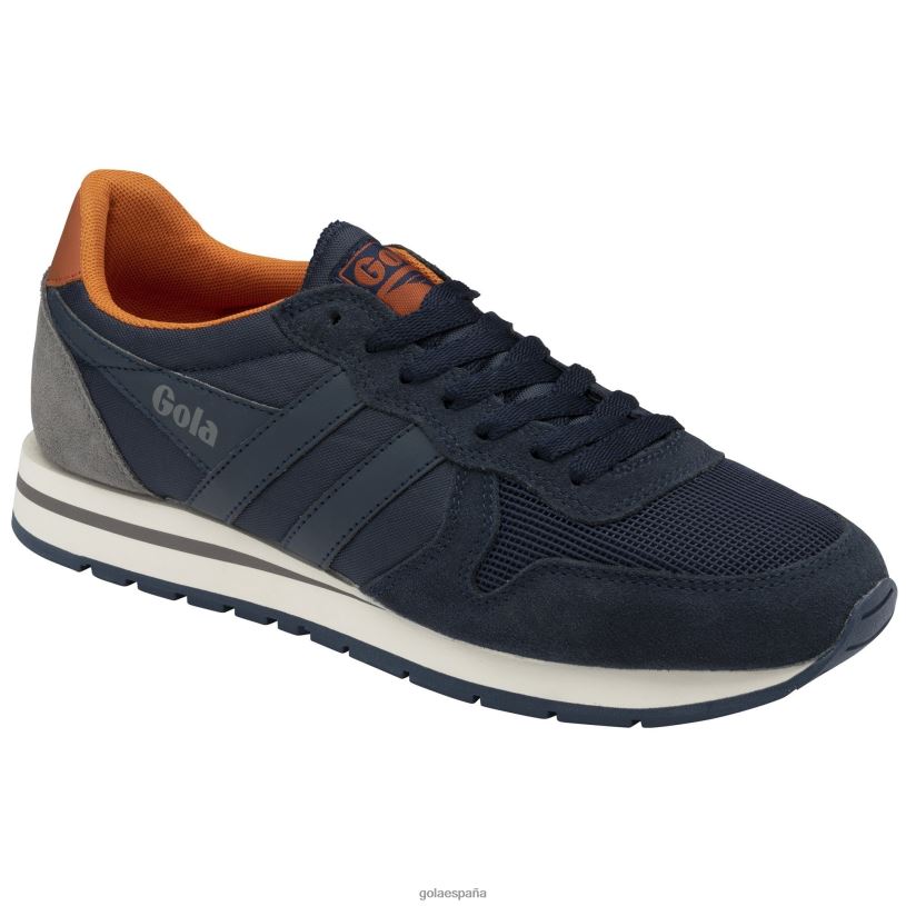 calzado V4PZL21 hombres Gola zapatillas clásicas daytona 1 azul marino/ceniza/naranja malhumorado