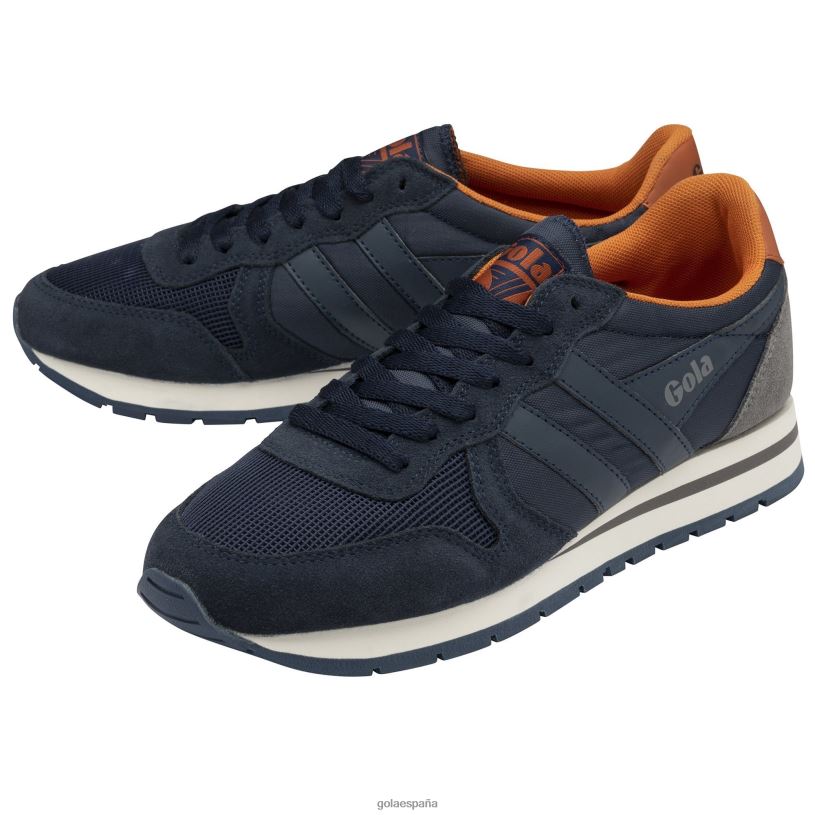 calzado V4PZL21 hombres Gola zapatillas clásicas daytona 1 azul marino/ceniza/naranja malhumorado