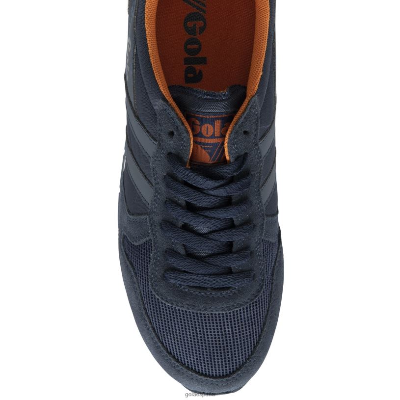 calzado V4PZL21 hombres Gola zapatillas clásicas daytona 1 azul marino/ceniza/naranja malhumorado