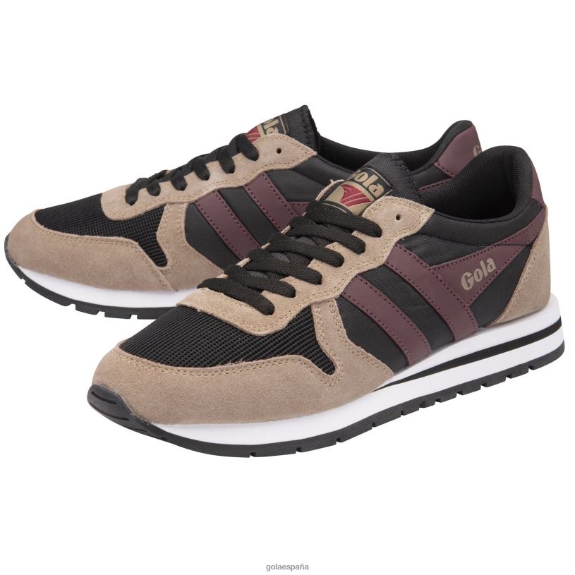 calzado V4PZL22 hombres Gola zapatillas clásicas daytona 1 negro/rinoceronte/burdeos