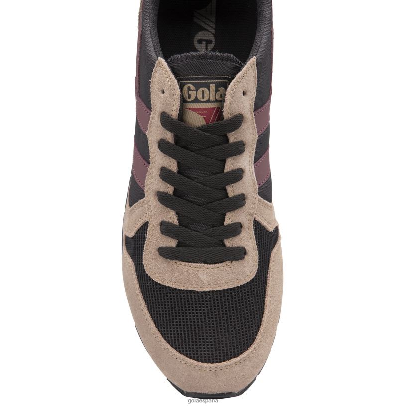 calzado V4PZL22 hombres Gola zapatillas clásicas daytona 1 negro/rinoceronte/burdeos