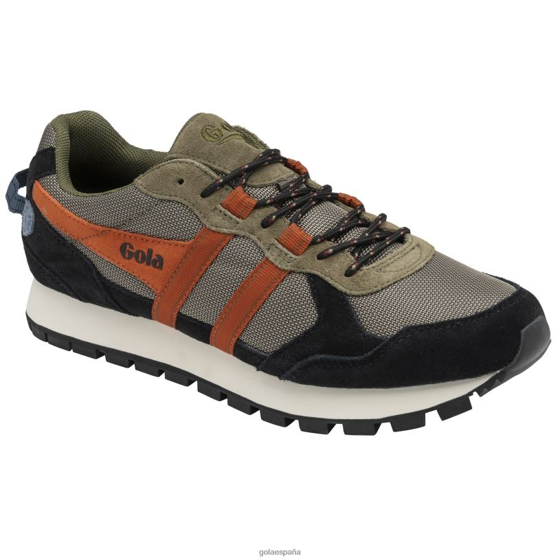 calzado V4PZL231 hombres Gola zapatillas clásicas de altitud caqui/negro/naranja malhumorado