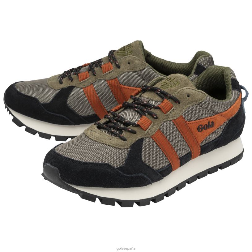 calzado V4PZL231 hombres Gola zapatillas clásicas de altitud caqui/negro/naranja malhumorado