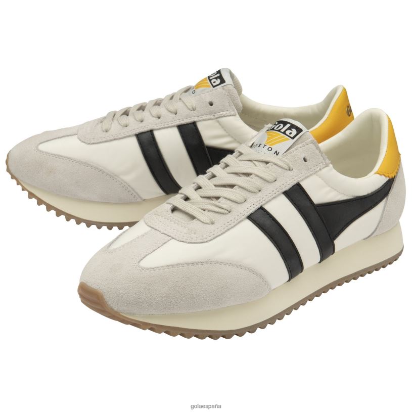 calzado V4PZL29 hombres Gola zapatillas clásicas boston '78 blanco roto/negro/sol