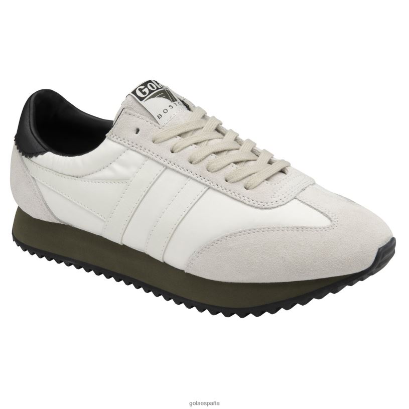 calzado V4PZL30 hombres Gola zapatillas clásicas boston '78 blanco hueso/caqui/negro