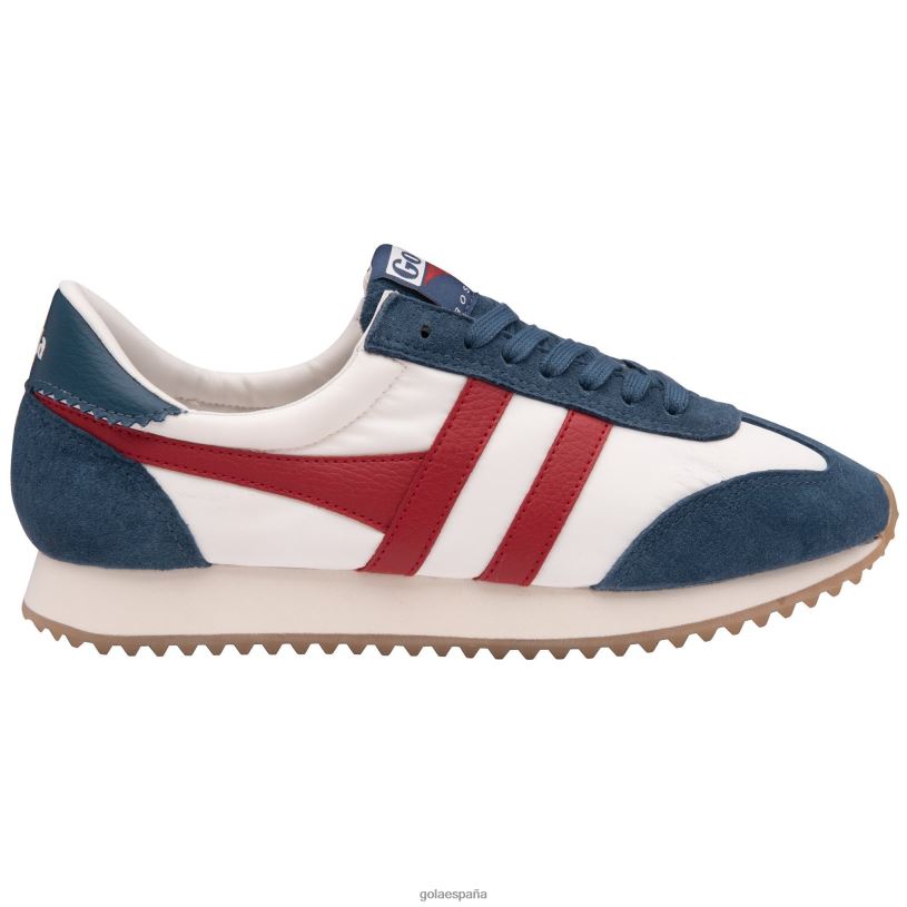 calzado V4PZL32 hombres Gola zapatillas clásicas boston '78 azul vintage/blanco roto/rojo oscuro