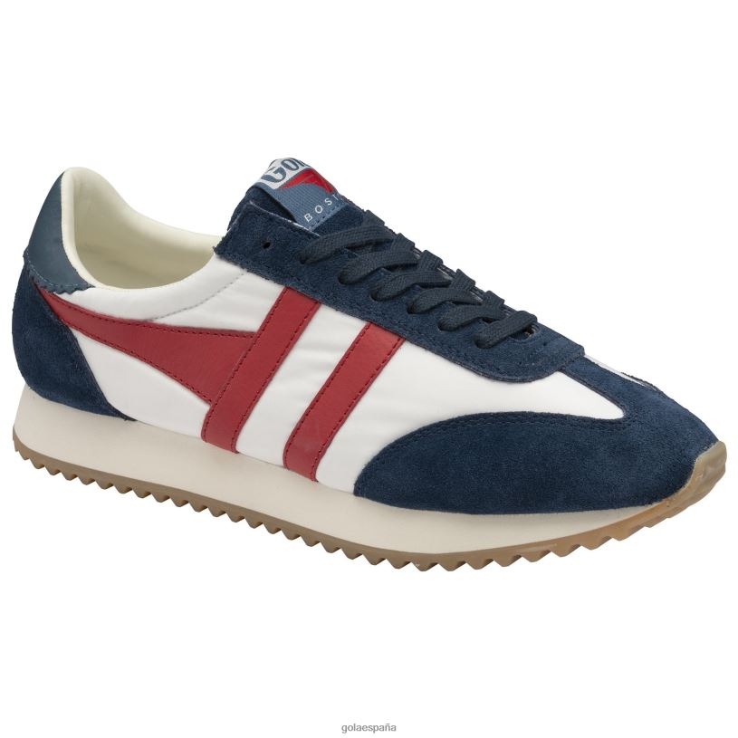 calzado V4PZL32 hombres Gola zapatillas clásicas boston '78 azul vintage/blanco roto/rojo oscuro