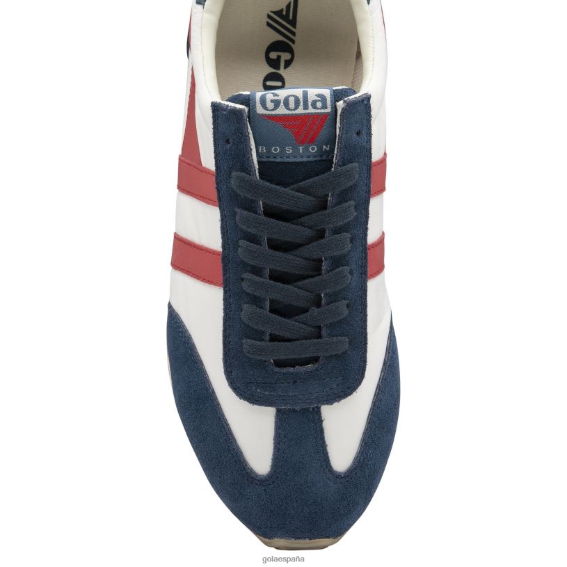 calzado V4PZL32 hombres Gola zapatillas clásicas boston '78 azul vintage/blanco roto/rojo oscuro