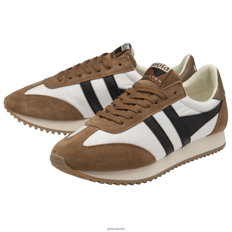 calzado V4PZL35 hombres Gola zapatillas clásicas boston '78 tabaco/blanco roto/negro