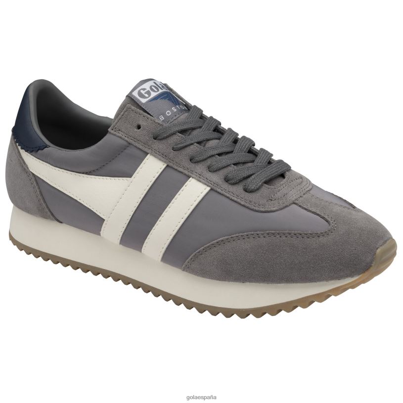 calzado V4PZL37 hombres Gola zapatillas clásicas boston '78 ceniza/blanco roto/azul marino