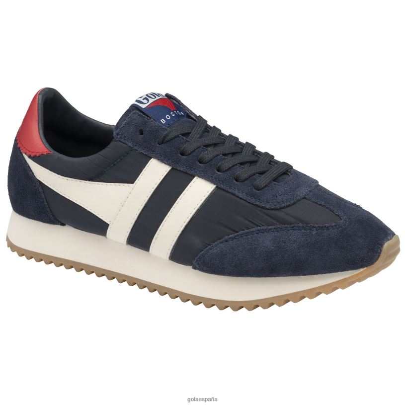 calzado V4PZL38 hombres Gola zapatillas clásicas boston '78 azul marino/blanco hueso/rojo oscuro