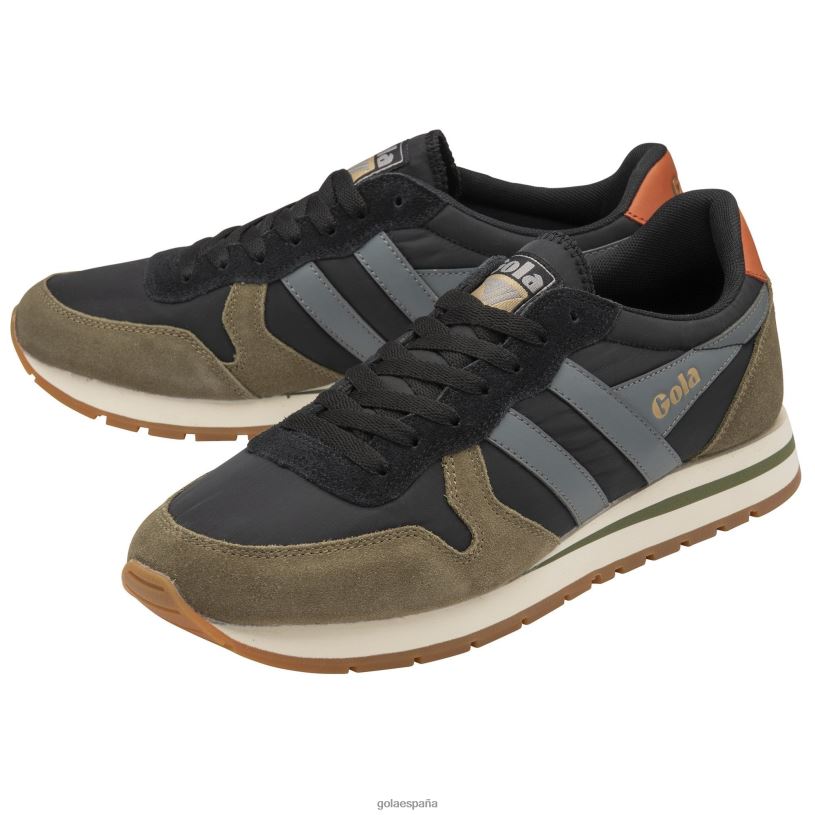 calzado V4PZL43 hombres Gola tenis clásicos daytona chute negro/caqui/sombra
