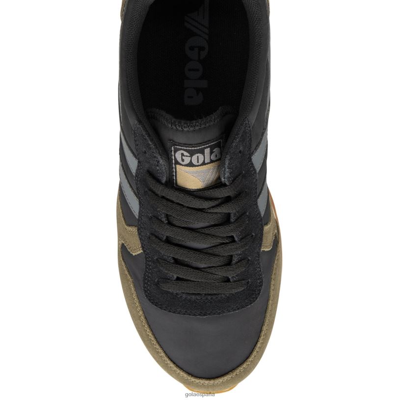 calzado V4PZL43 hombres Gola tenis clásicos daytona chute negro/caqui/sombra