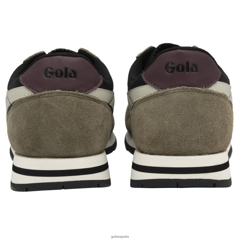 calzado V4PZL45 hombres Gola zapatillas clásicas daytona 2 negro/caqui/blanco roto