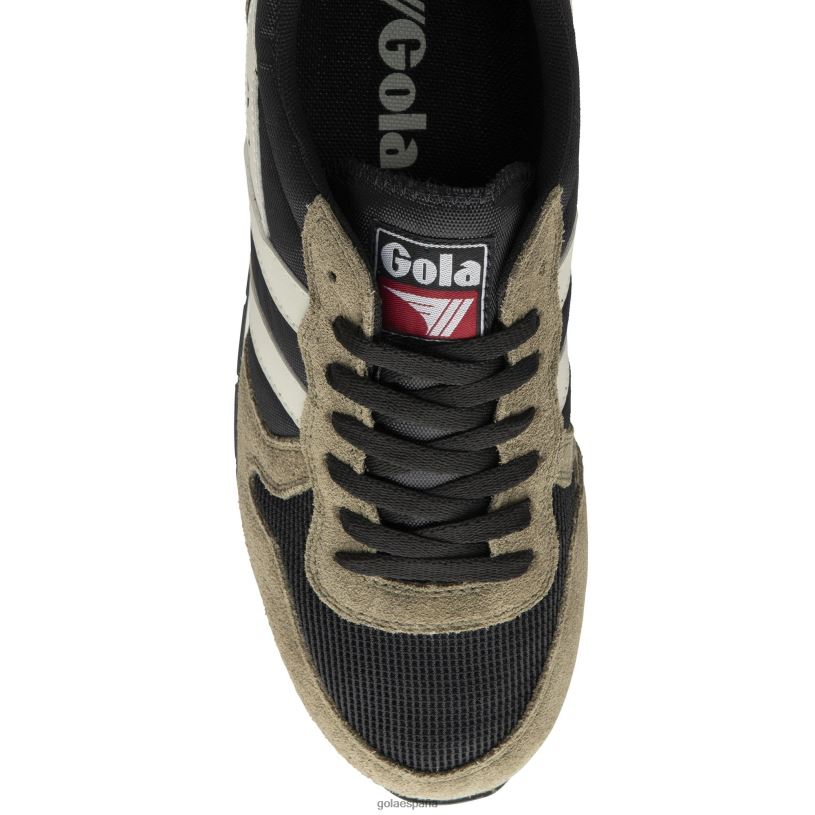 calzado V4PZL45 hombres Gola zapatillas clásicas daytona 2 negro/caqui/blanco roto