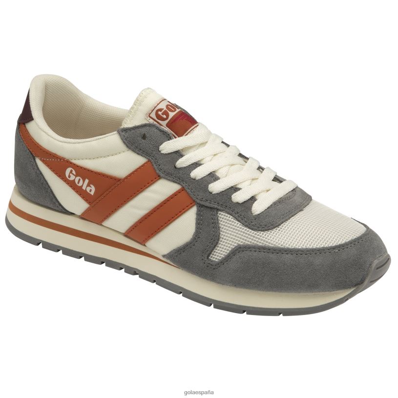 calzado V4PZL48 hombres Gola zapatillas clásicas daytona 2 blanco roto/ceniza/naranja malhumorado