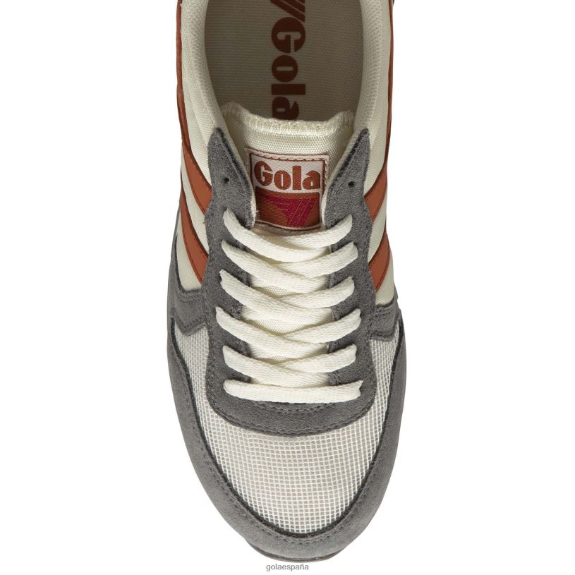 calzado V4PZL48 hombres Gola zapatillas clásicas daytona 2 blanco roto/ceniza/naranja malhumorado