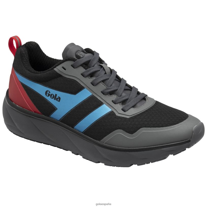 calzado V4PZL112 hombres Gola zapatillas deportivas Typhoon negro/carbón/azul proceso/rojo intenso