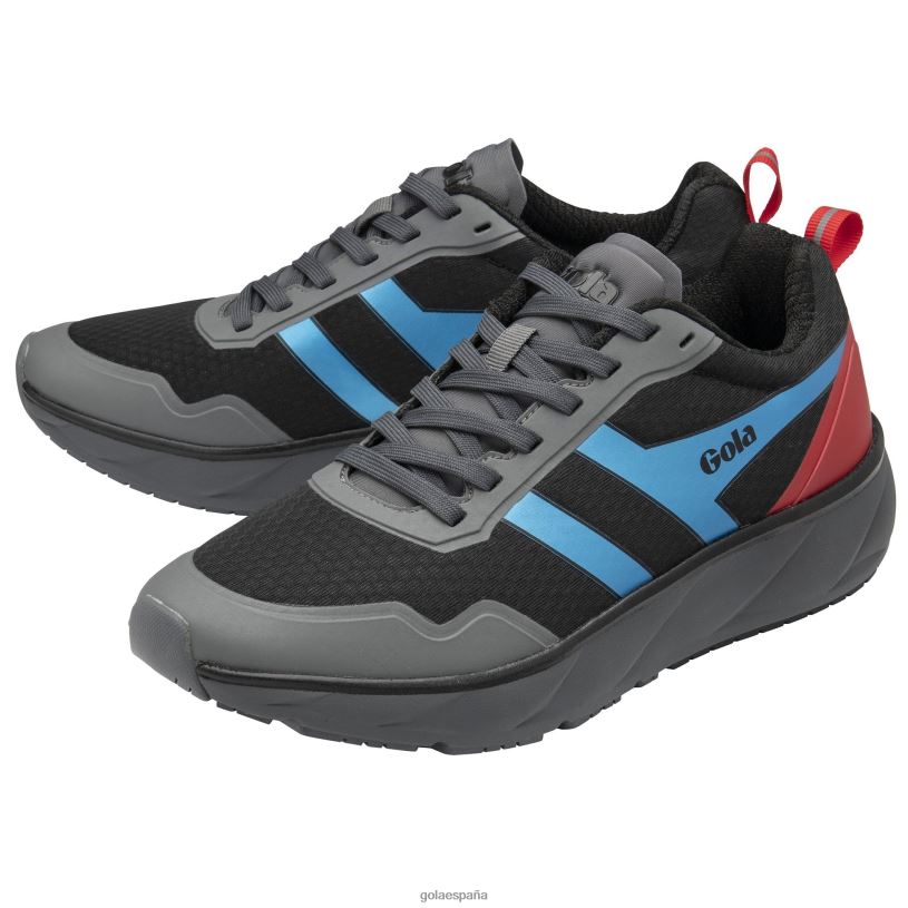 calzado V4PZL112 hombres Gola zapatillas deportivas Typhoon negro/carbón/azul proceso/rojo intenso