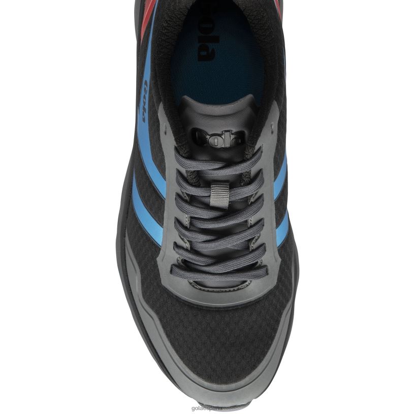 calzado V4PZL112 hombres Gola zapatillas deportivas Typhoon negro/carbón/azul proceso/rojo intenso