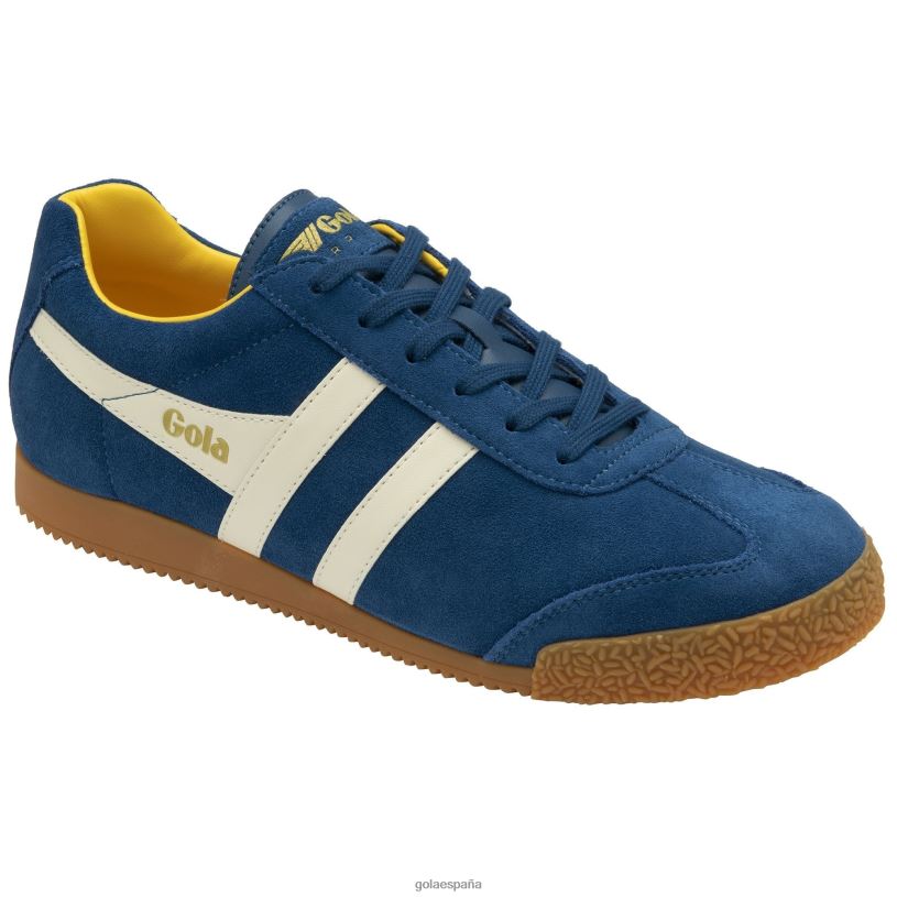 calzado V4PZL159 hombres Gola zapatillas clásicas harrier de ante 5 azul marino/blanco roto/sol