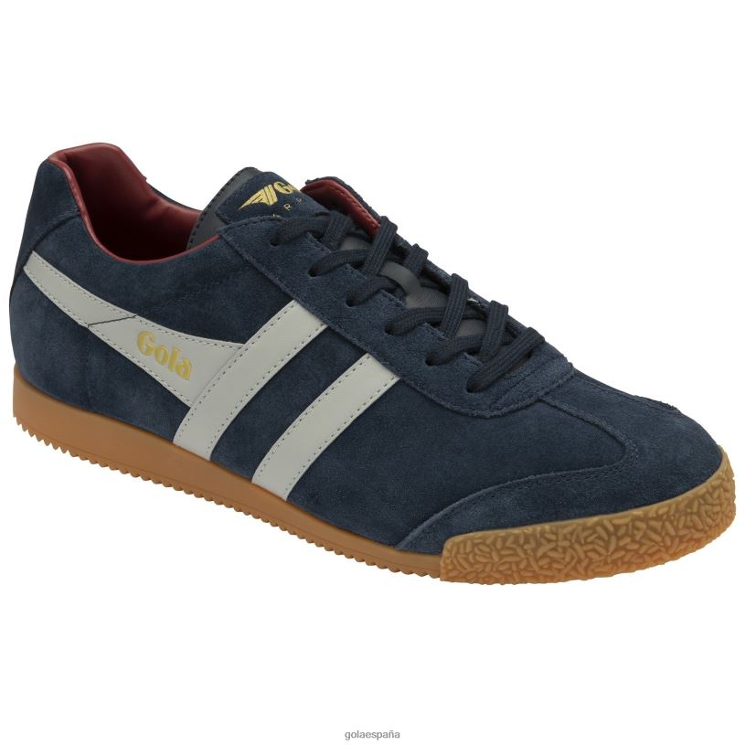 calzado V4PZL161 hombres Gola zapatillas clásicas harrier de ante 5 azul marino/gris claro/rojo intenso
