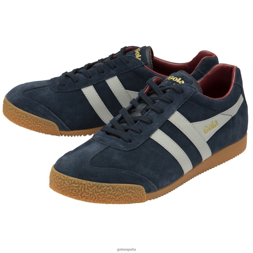 calzado V4PZL161 hombres Gola zapatillas clásicas harrier de ante 5 azul marino/gris claro/rojo intenso