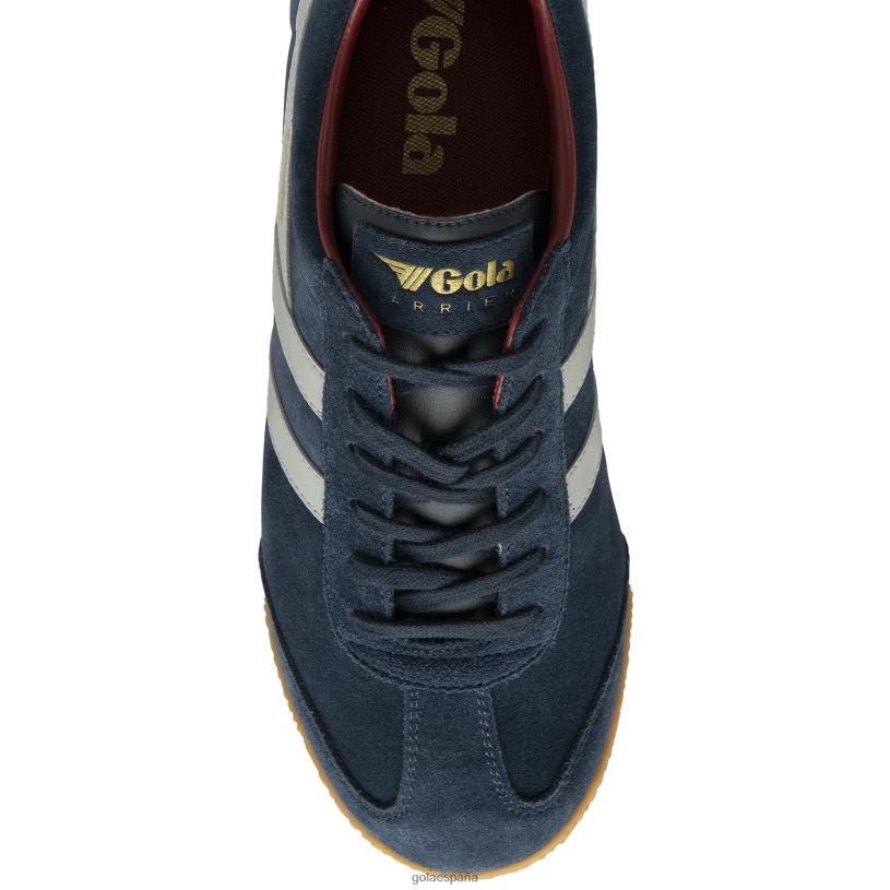 calzado V4PZL161 hombres Gola zapatillas clásicas harrier de ante 5 azul marino/gris claro/rojo intenso