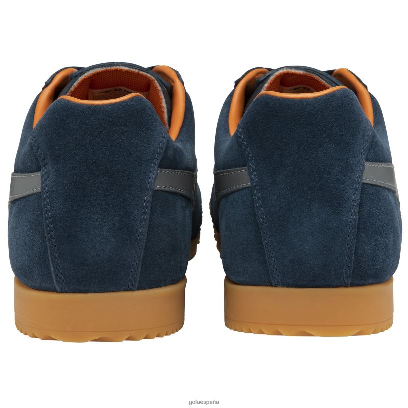 calzado V4PZL171 hombres Gola zapatillas clásicas harrier de ante 5 azul marino/ceniza/naranja malhumorado