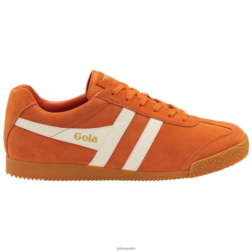 calzado V4PZL173 hombres Gola zapatillas clásicas harrier de ante 6 naranja malhumorado/blanco hueso