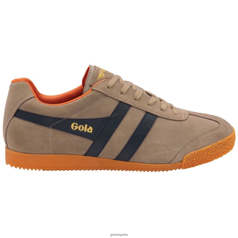 calzado V4PZL177 hombres Gola zapatillas clásicas harrier de ante 6 rinoceronte/azul marino/naranja malhumorado