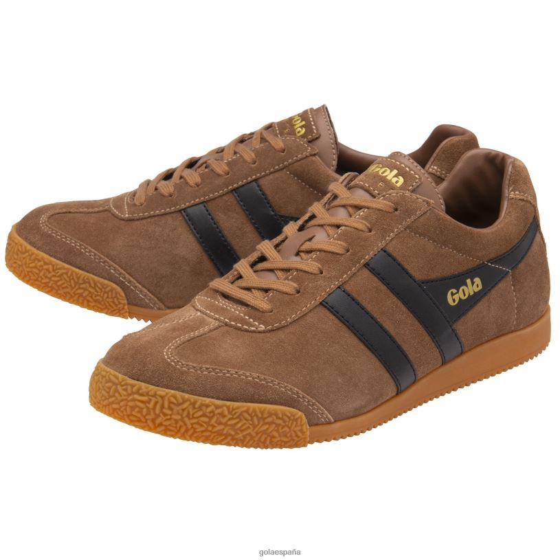 calzado V4PZL179 hombres Gola zapatillas clásicas harrier de ante 6 tabaco/negro