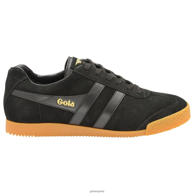 calzado V4PZL181 hombres Gola zapatillas clásicas harrier de ante 6 negro/goma