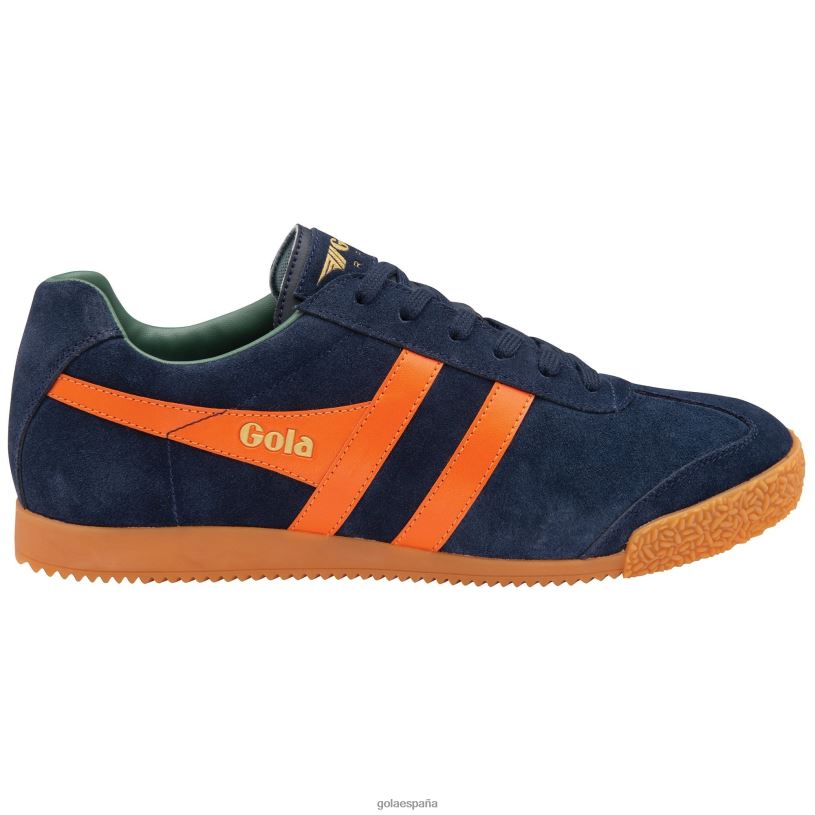 calzado V4PZL183 hombres Gola zapatillas classics harrier de ante 7 azul marino/naranja malhumorado/salvia