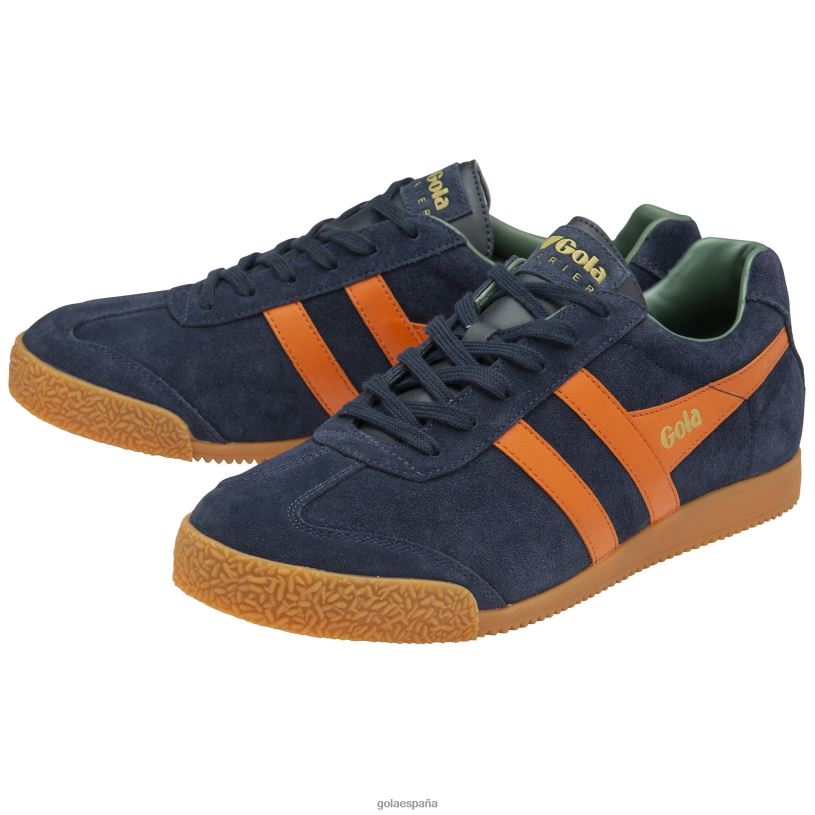 calzado V4PZL183 hombres Gola zapatillas classics harrier de ante 7 azul marino/naranja malhumorado/salvia