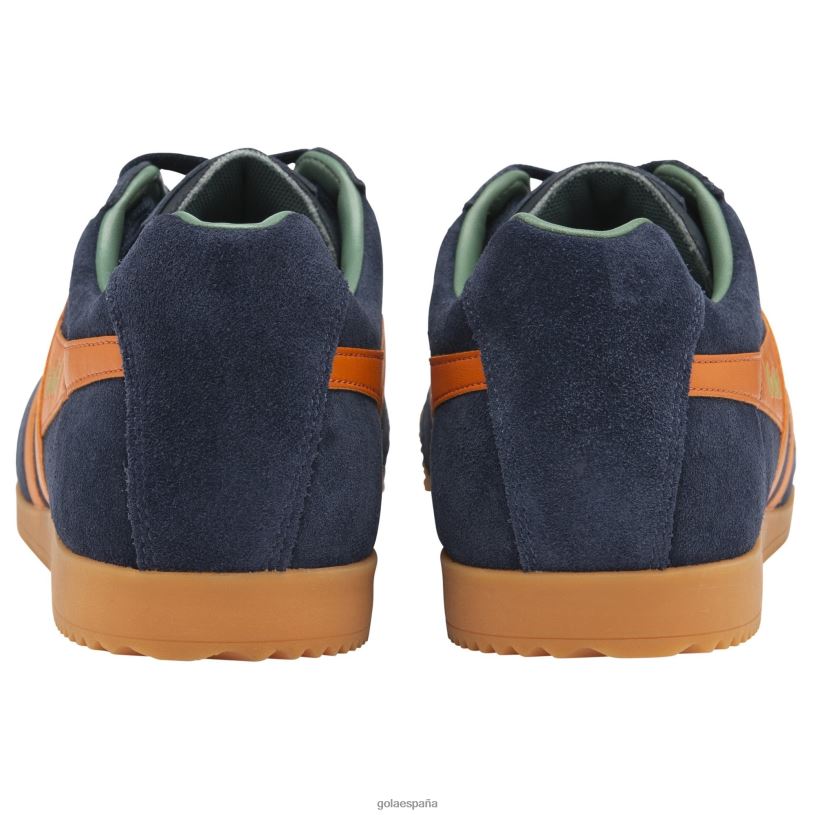 calzado V4PZL183 hombres Gola zapatillas classics harrier de ante 7 azul marino/naranja malhumorado/salvia