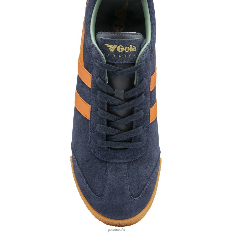 calzado V4PZL183 hombres Gola zapatillas classics harrier de ante 7 azul marino/naranja malhumorado/salvia