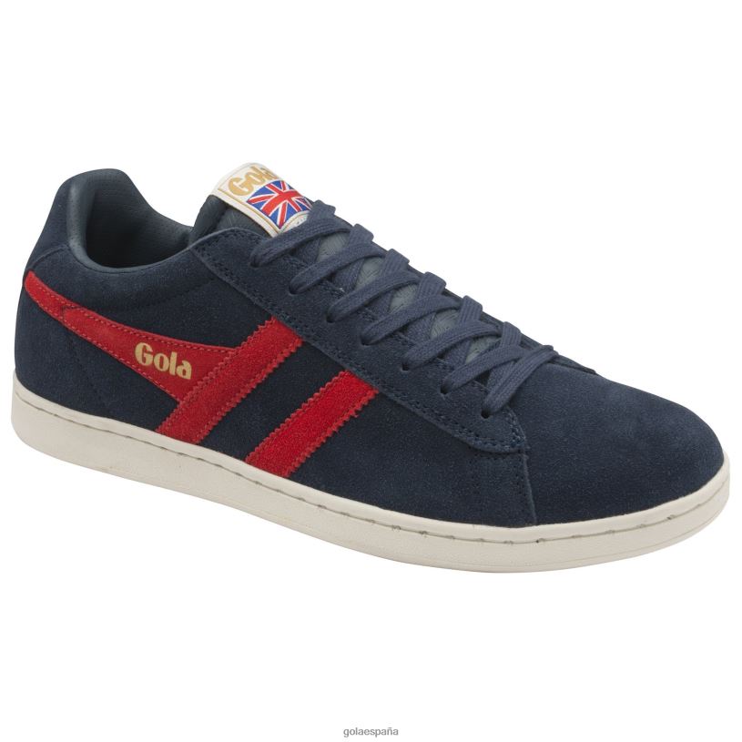 calzado V4PZL211 hombres Gola tenis classics equipe de ante azul marino/rojo