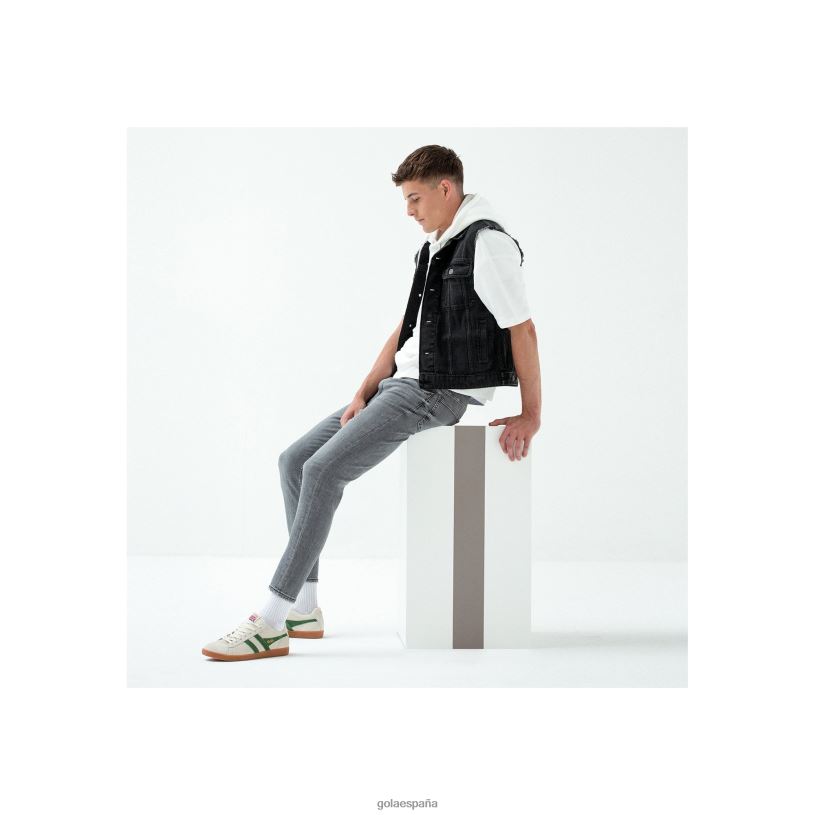 calzado V4PZL214 hombres Gola tenis classics equipe de ante blanco hueso/verde oscuro/chicle