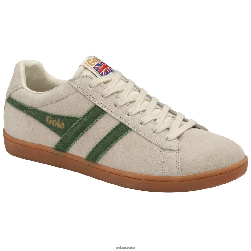 calzado V4PZL214 hombres Gola tenis classics equipe de ante blanco hueso/verde oscuro/chicle
