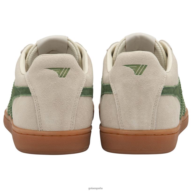 calzado V4PZL214 hombres Gola tenis classics equipe de ante blanco hueso/verde oscuro/chicle