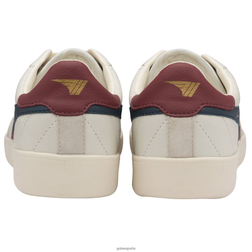 calzado V4PZL216 hombres Gola zapatillas clásicas de piel inca blanco roto/azul vintage/rojo intenso