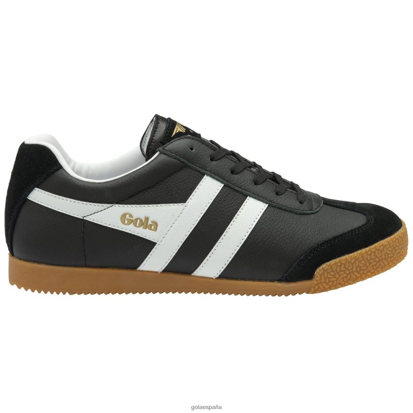 calzado V4PZL242 hombres Gola zapatillas clásicas harrier de piel blanco negro