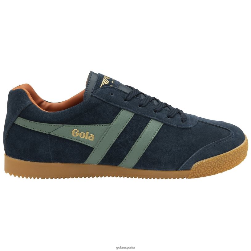 calzado V4PZL253 hombres Gola zapatillas classics harrier de ante 7 azul marino/salvia/naranja malhumorado
