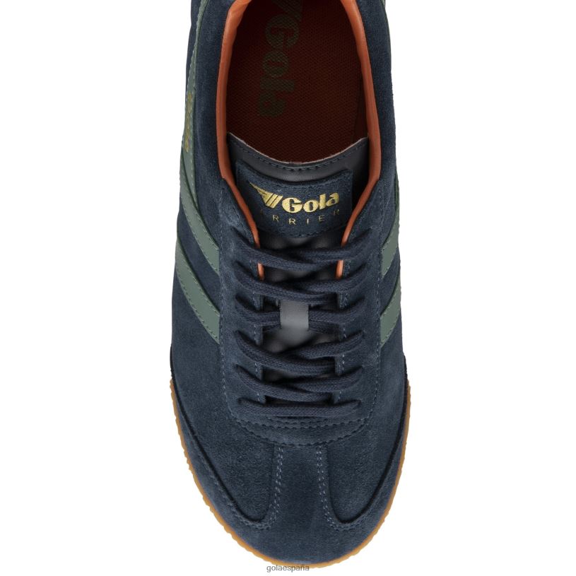 calzado V4PZL253 hombres Gola zapatillas classics harrier de ante 7 azul marino/salvia/naranja malhumorado