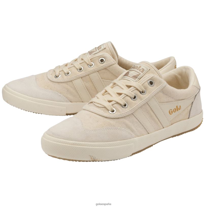 calzado V4PZL65 hombres Gola zapatillas clásicas de bádminton mono plimsoll blanquecino